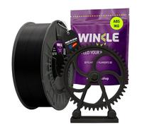 WINKLE Filamento ABS Negro Azabache | Filamento Impresora 3D | Filamento ABS 1,75mm 1kg | ABS Negro | Filamento Duradero de Alta Resistencia | Bobina 1kg, 8435532914594