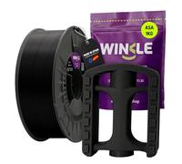 WINKLE Filamento ASA Negro Azabache | Filamento Impresora 3D | Filamento ASA 1,75mm 1kg | ASA Negro | Compatible con Mayoría Impresoras 3D | Precisión Dimensional | Resistente | Bobina 1kg