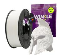 WINKLE Filamento PETG Blanco Glaciar | Filamento Impresora 3D | Filamento PETG 1,75mm 1kg | Compatible con Mayoría Impresoras 3D | PETG Blanco | Precisión Dimensional | Bobina 1kg