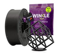 WINKLE Filamento PETG Fibra de Carbono | Filamento para Impresora 3D | Filamento PETG 1,75mm 1kg | Filamento 3D Carbono | PETG Negro Carbón | PETG CF | Precisión Dimensional | Bobina 1kg