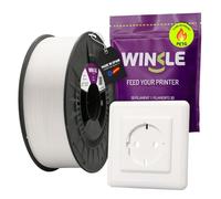 WINKLE Filamento PETG FR 1.75mm Blanco 1kg, Filamento para Impresora 3D, PETG Flame Retardant EN13501-1 para Aplicaciones Electrónicas y Exposición a Fuentes de Calor, Precisión Dimensional