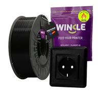 WINKLE Filamento PETG FR 1.75mm Negro 1kg, Filamento para Impresora 3D, PETG Flame Retardant EN13501-1 para Aplicaciones Electrónicas y Exposición a Fuentes de Calor, Precisión Dimensional