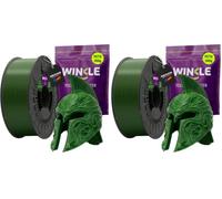 WINKLE Filamento PETG Verde Pino 1.75mm 300g, Filamento Impresora 3D (Paquete de 2)