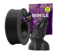 WINKLE Filamento PLA HD Glitter 1.75mm Negro 1kg, Filamento Impresora 3D | Filamento PLA Partículas Negro Galaxia, Acabado Purpurina, Fabricado en España, Precisión Dimensional +/- 0.05mm, Bobina 1kg