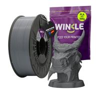 WINKLE Filamento PLA PRO 1,75mm Gris Ceniza | Bobina de 300g | Alta Precisión Dimensional para Impresión 3D | Resistencia Mecánica y Térmica Superior | HDT de 95ºC | Alto Nivel de Detalle