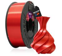 WINKLE Filamento PLA Silk (Seda) Rojo Rubí | Filamento Impresora 3D | Filamento PLA 1,75mm 1kg | PLA Rojo | Acabado Suave y Sedoso | Precisión Dimensional | Bobina 1kg