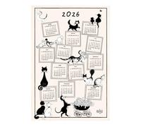 Winkler Paño de Cocina Dubout Calendrier 2026 Crudo 48x72 cm