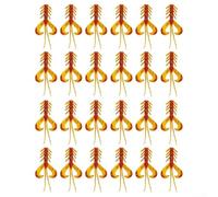 Winlaovate 24 señuelos de camarón TPR, cebo realista de mariposa bailando, tijeras de cola de pez, señuelo de pesca en el mar, lucio de agua salada, lucio, perca atrayente (marrón)