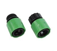 Winlaovate 3/4 pulgadas, conector de manguera de jardín rápido, juego de accesorios de conexión macho, adaptador ABS hembra verde negro, riego al aire libre, acoplamiento roscado manguera junta de