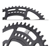 Winlaovate Aluminio, cadena de aleación, 104BCD 44-52T 8 9 10 11, ancho estrecho, plato único, con agujero de perno sin ranura, reemplazo de bielas (48T)