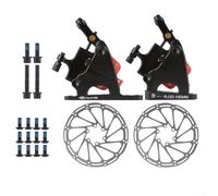 Winlaovate Carretera, bicicleta hidráulica, kit de freno de disco, calibrador, juego de bicicleta, aluminio, aleación de magnesio, compatible con 140 mm y 160 mm, aceite mineral, sistema de frenado