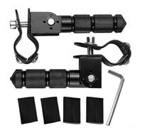Winlaovate Estriberas de motocicleta CNC de aleación de aluminio con plataforma ancha, montaje de pedal de reposapiés de bicicleta, clavijas de repuesto antideslizantes para la mayoría (negro)
