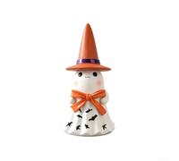 Winlaovate Juego de bonitas estatuas de resina espeluznantes para mesa con sombreros coloridos para decoraciones de mantel de Halloween, amigables para adornos espirituales pequeños para interiores