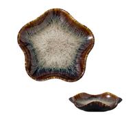 Winlauyet Soporte de cuchara de cerámica con esmalte transformado en horno para estufa, soporte grande para utensilios y plato multiusos para encimera de cocina, apto para microondas y lavavajillas