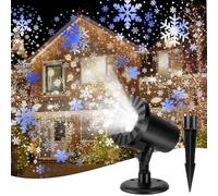 Winload Proyector de Luces de Navidad para Exterior IP65 Impermeable, Lámpara LED de Proyección Copos de Nieve, Luces Navideñas para Decoración de Interior y Exterior, Fiestas y Jardines