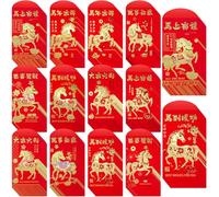 Winlyn 120 Pcs 12 Designs Chinese New Year Red Envelopes Bulk Lucky Money Pockets Hong Bao Lai See Red Packets Lucky Cash Envelopes for Asian Vietnamese Chinese Lunar New Year 2024 Year of the Dragon