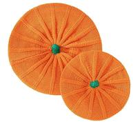 Winmany Boina de calabaza a juego para la familia, para mamá y yo, para Halloween, gorro de punto para invierno, gorro de esquí de ganchillo para mujer, color amarillo bebé