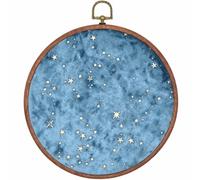 Winmany Broche de pana para colgar en la pared, para guardar joyas, esmaltado, soporte para aretes, collares, con purpurina, tablero de exhibición con estrellas, exhibición de colección de pines
