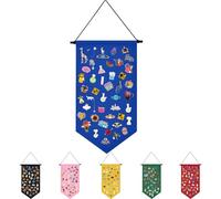 Winmany Broche para colgar en la pared, caja de almacenamiento de joyas, soporte de exhibición de lienzo con esmalte Colección de Soportes para Banners Organizador