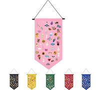 Winmany Broche para colgar en la pared, caja de almacenamiento de joyas, soporte de exhibición de lienzo con esmalte Colección de Soportes para Banners Organizador