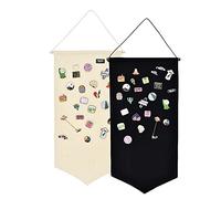 Winmany Broche para colgar en la pared, caja de almacenamiento de joyas, soporte de exhibición de lienzo con esmalte Colección de Soportes para Banners Organizador