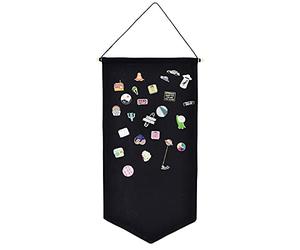 Winmany Broche para colgar en la pared, caja de almacenamiento de joyas, soporte de exhibición de lienzo con esmalte Colección de Soportes para Banners Organizador
