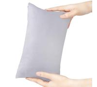 Winmany Mini Almohada de 11 x 7 Pulgadas, Lavable a máquina, Almohadas pequeñas de Color sólido para Siesta pequeña para Adultos, Perros, Viajes (Gris)