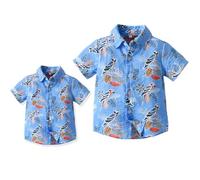 Winmany Padre Hijo Camisas Hawaianas a Juego Hombre Niños Floral Traje Playa Familia Vacaciones Verano Tops Manga Corta