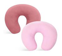Winmany Paquete de 2 fundas de almohada de muselina de algodón suave para recién nacidos, funda de almohada de alimentación para bebés, regalos de ducha para niños y niñas (rosa + rosa claro)