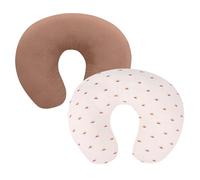 Winmany Paquete de 2 fundas de almohada de muselina de algodón suave para recién nacidos, funda de almohada de alimentación para bebés, regalos de ducha para niños y niñas (marrón claro + sol)