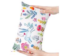 Winmany Pequeño cojín 27,9 x 17,8 cm, extraíble, lavable, con estampado de mini almohadas para mascotas, para viajes, soporte para el cuello, la zona lumbar y las rodillas