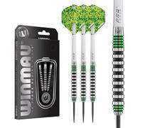 WINMAU Advance 500 Series-Juego de Dardos (Punta de Acero, 24 g), Color Verde, Unisex