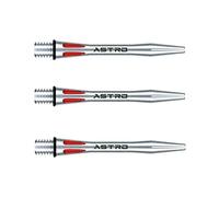 WINMAU Astro Aluminio Rojo Corto Tallos de dardo (Shafts) - 1 Juego por Paquete (3 Ejes en Total)