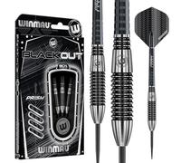 WINMAU Blackout 2 Set de Dardos de Punta de Acero de Tungsteno 26g con Prism Alpha Vuelos and Prism Force Ejes (Tallos)