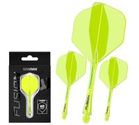 WINMAU Dardos Fusion Sistema Integrado de Vuelo y Eje - No.2 Forma y diseño - Amarillo, Longitud Corta