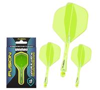 WINMAU Dardos Fusion Sistema Integrado de Vuelo y Eje - No.2 Forma y diseño - Amarillo, Longitud Intermedia