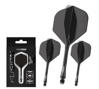 WINMAU Dardos Fusion Sistema Integrado de Vuelo y Eje - No.2 Forma y diseño - Disponible en Corto, Intermedio y Medio - Disponible en Variedad de Colores