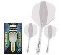 WINMAU Dardos Fusion Sistema Integrado de Vuelo y Eje - No.2 Forma y diseño - Transparente, Longitud Intermedia