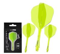 WINMAU Dardos Fusion Sistema Integrado de Vuelo y Eje - No.6 Forma y diseño - Amarillo, Longitud Corta