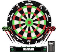 WINMAU Dart Board - Diana ecualizadora para niños - Tecnología de doble núcleo - Diana de entrenamiento profesional para jóvenes - Incluye diana, juego de dardos, línea Oche y tarjeta de efectivo