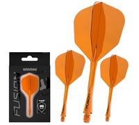 WINMAU Darts Fusion Integrated Flight & Shaft System No.6 Shape & Design - Color naranja, longitud corta