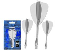 WINMAU Darts Fusion - Sistema integrado de vuelo y caña - Arrow forma y diseño - Color claro, longitud intermedia