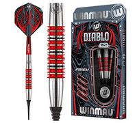 WINMAU Diablo 20 Gramo Profesional Punta Blanda Tungsteno Dardos con Vuelos y Tallos (Ejes)