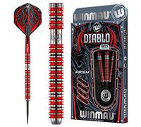WINMAU Diablo 25 Gramo Profesional Acero propina Tungsteno Dardos con Vuelos y Tallos (Ejes)