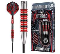 WINMAU Diablo 28 Gramo Profesional Acero propina Tungsteno Dardos con Vuelos y Tallos (Ejes)