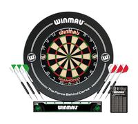 WINMAU Diamond Plus Conjunto de Marco para Dardos - Accesorios Profesionales para Dardos - Incluye Diamond Plus Diana, Surround, 2 Juegos de Dardos de precisión y más