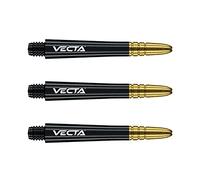 WINMAU Eje de dardo - Vecta Policarbonato Tallos de Dardos - 1 Juego por Paquete (3 Dardos Varillas en Total) - Accesorios de Dardos Profesionales - Negro y Dorado Cañas Medianas