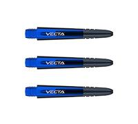 WINMAU Eje de dardo - Vecta Policarbonato Tallos de Dardos - 1 Juego por Paquete (3 Dardos Varillas en Total) - Accesorios de Dardos Profesionales - Azul y Negro Varillas Cortas