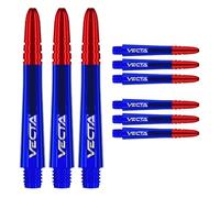 WINMAU Eje de dardo - Vecta Policarbonato Tallos de Dardos - 1 Juego por Paquete (3 Dardos Varillas en Total) - Accesorios de Dardos Profesionales - Azul y Rojo Ejes intermedios