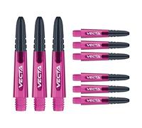 WINMAU Eje de dardo - Vecta Policarbonato Tallos de Dardos - 1 Juego por Paquete (3 Dardos Varillas en Total) - Accesorios de Dardos Profesionales - Rosa y Negro Varillas Cortas